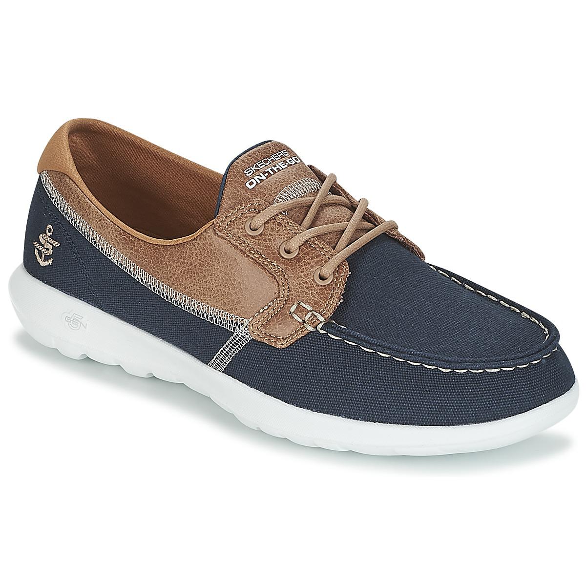 Skechers Go Walk Lite Women�s Boat Shoes In Blue Lyst