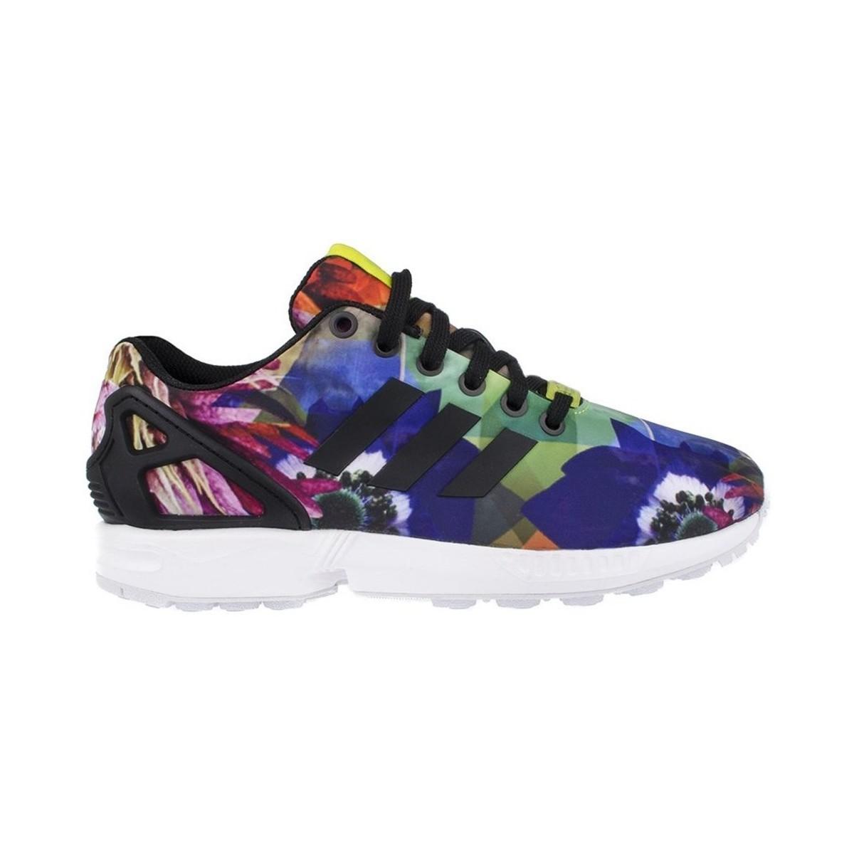 adidas Zx Flux Floral Torsion City Women's Shoes (trainers) In Blue - Lyst