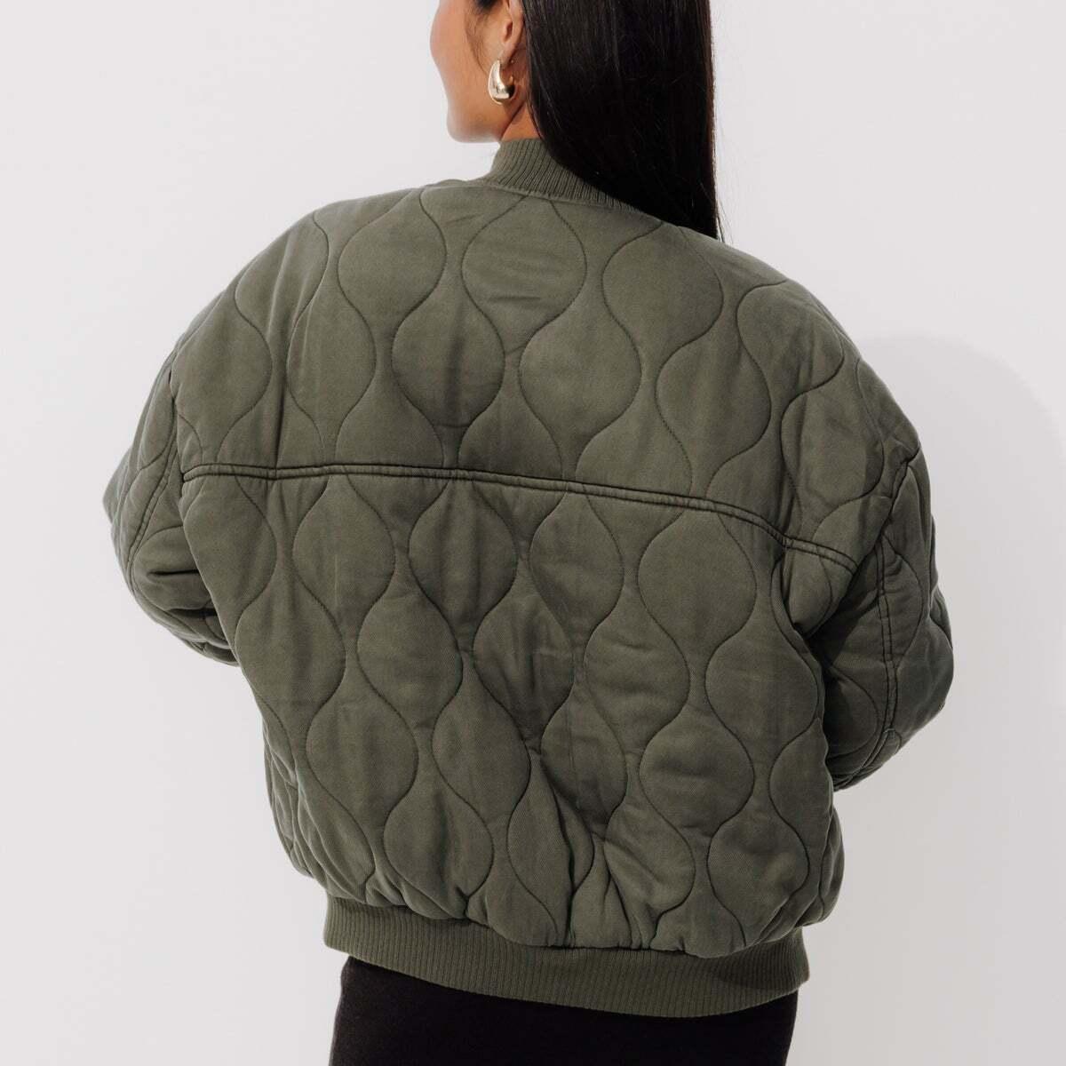 Veste Bomber Kaki Femme Veste Bomber Matelassée Femme Urban