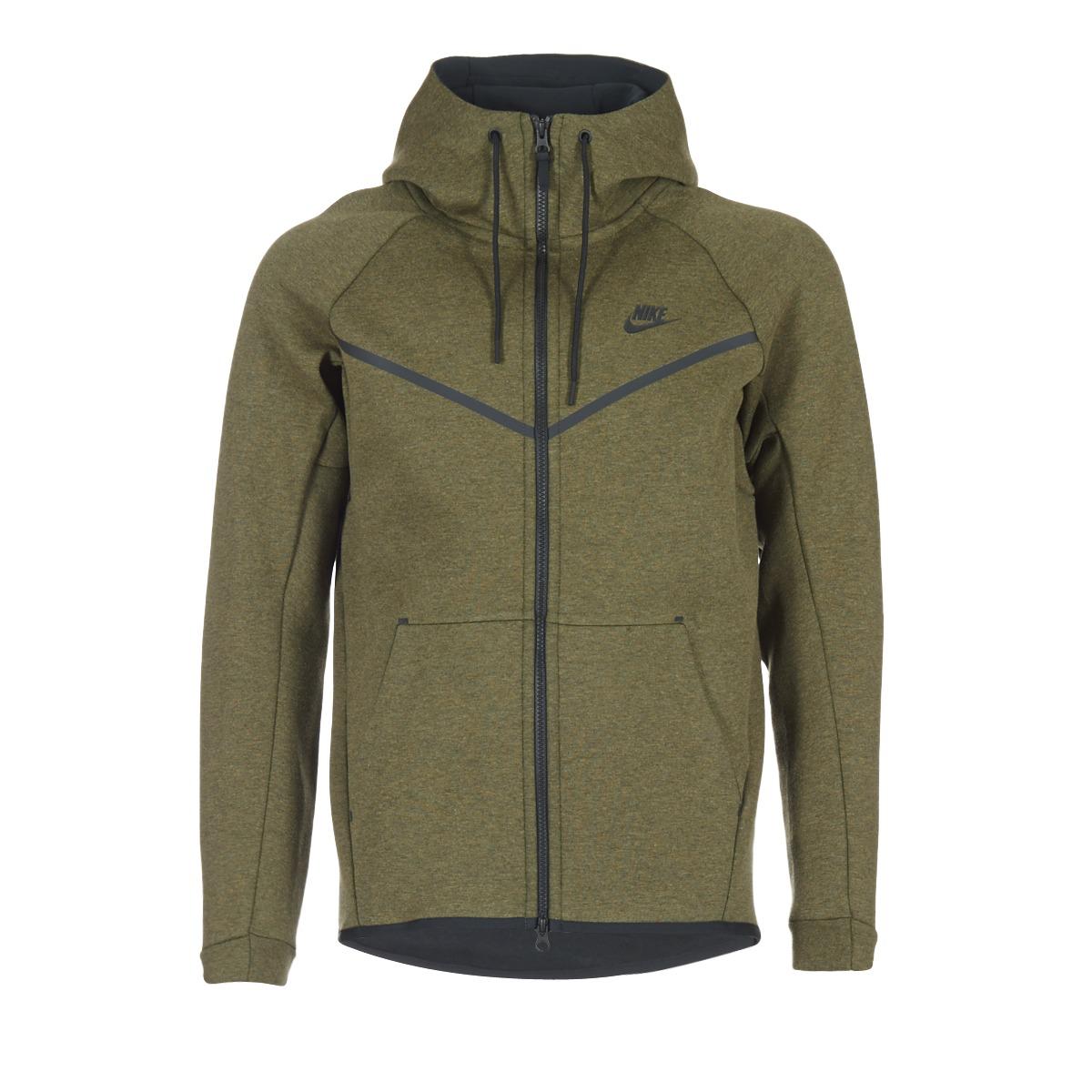 nike tech fleece windrunner hoodie green