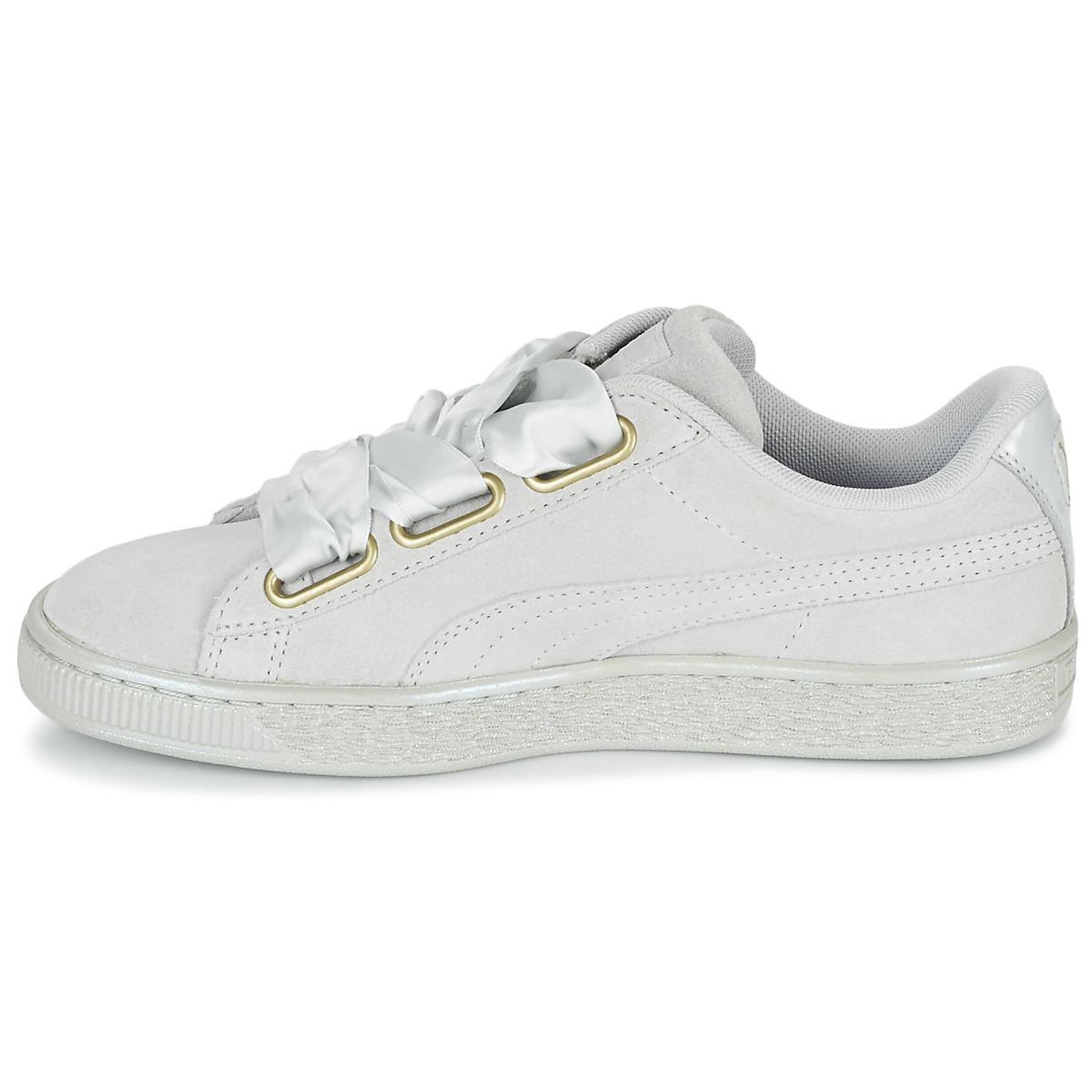 Witte PUMA Sneakers BASKET HEART PATENT | Omoda