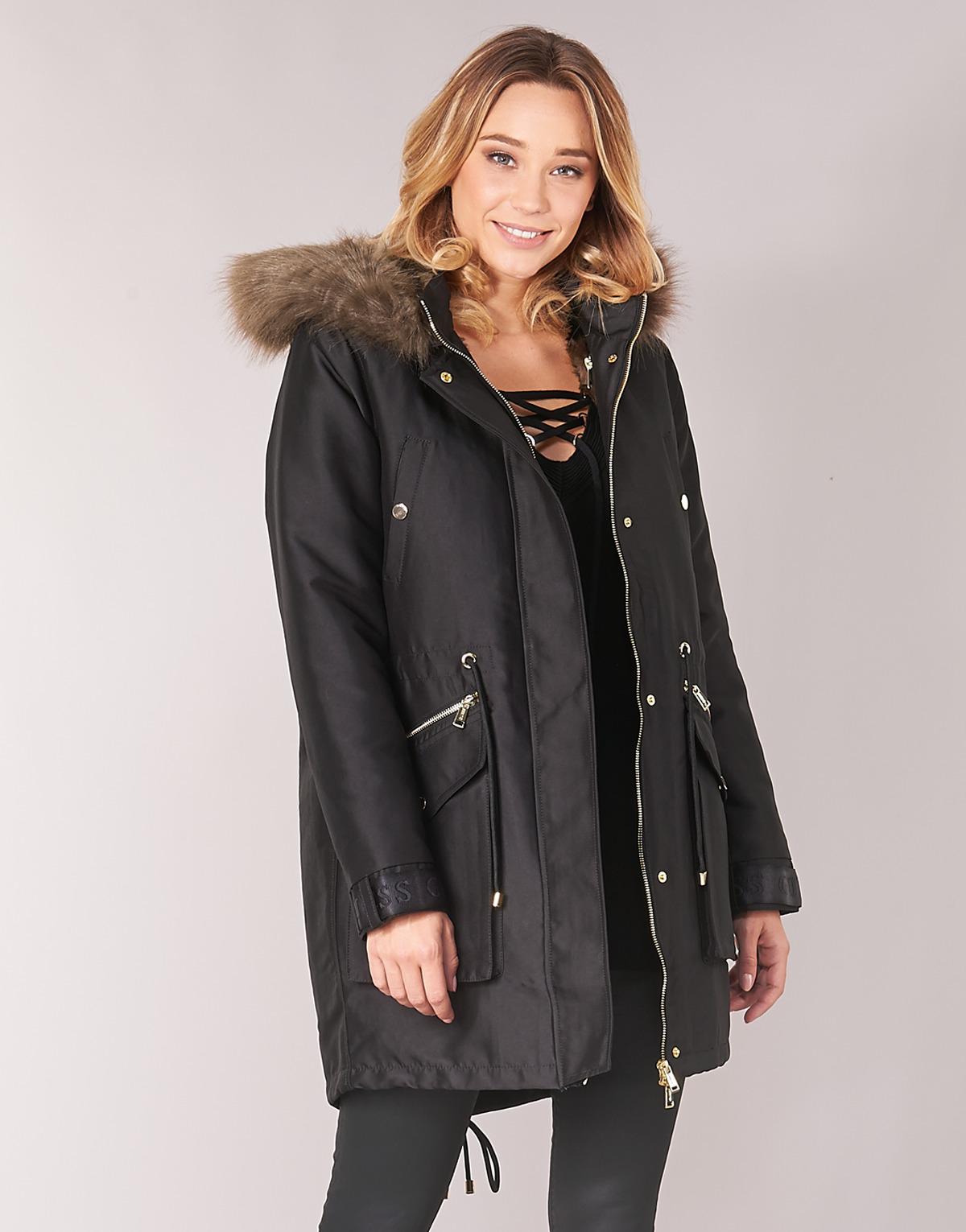 guess black parka