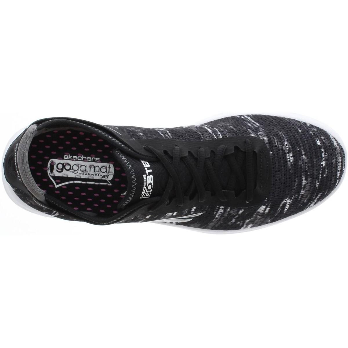 skechers go step print ladies trainers