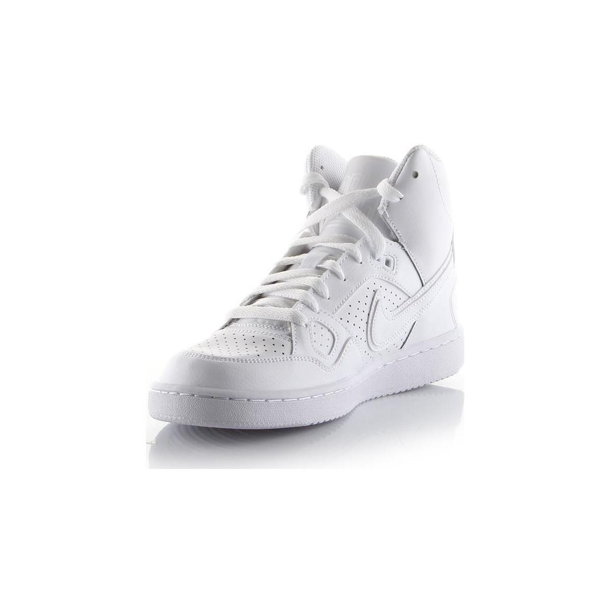 Nike Leather Son Of Force Mid 109 Shoes High Top Trainers In White Lyst