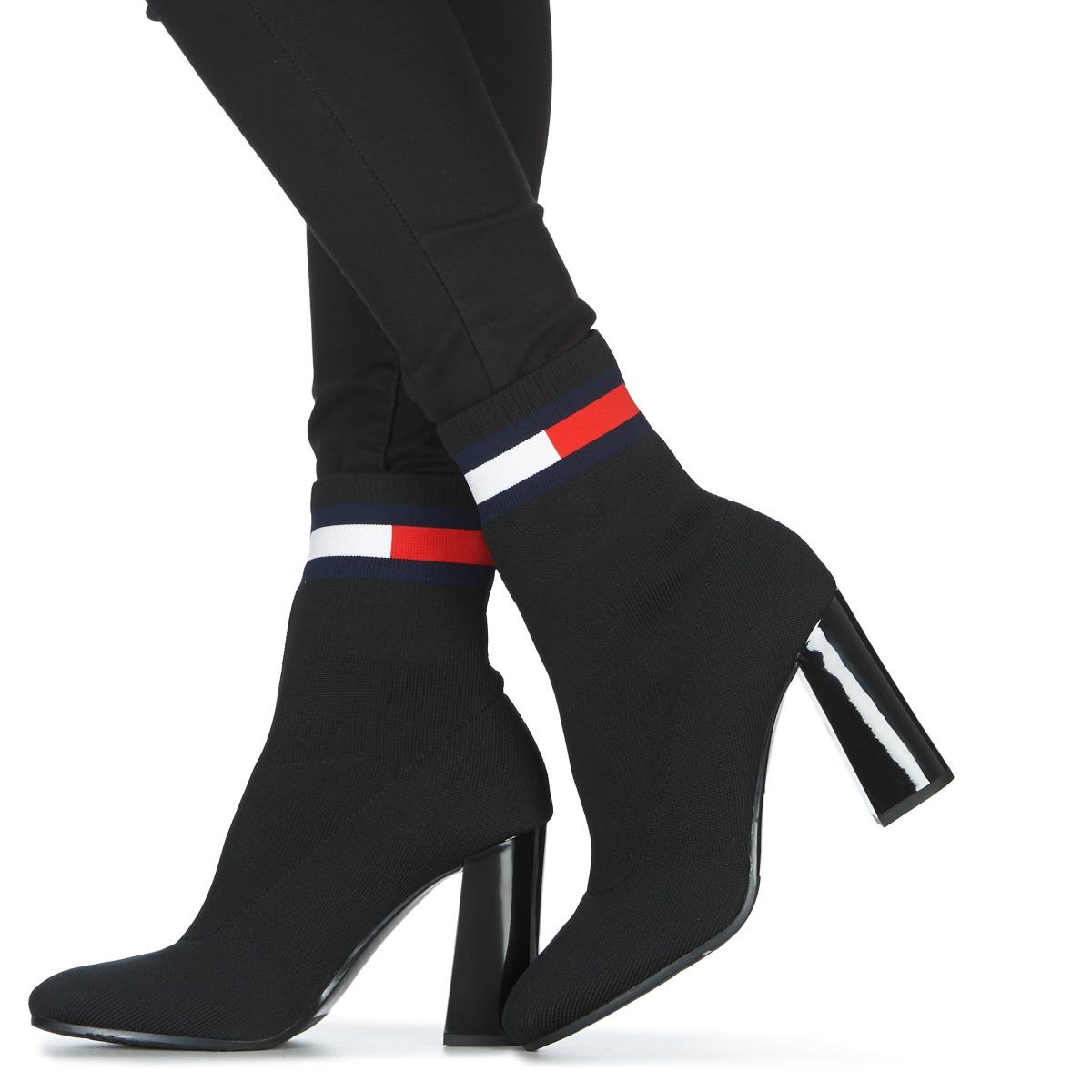 Black Tommy Hilfiger Sock Boots Discount, 59% OFF | www.jungle4x4.com