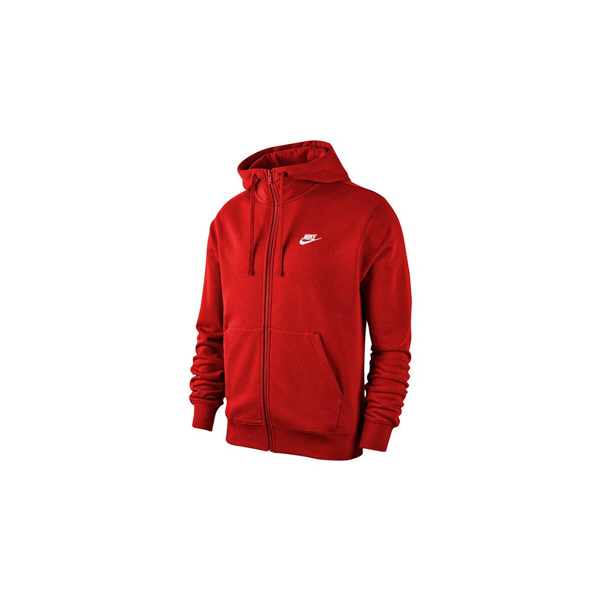 Sweat-shirt Full Zip Hoodie Club / Rouge Nike pour homme en coloris Rouge |  Lyst