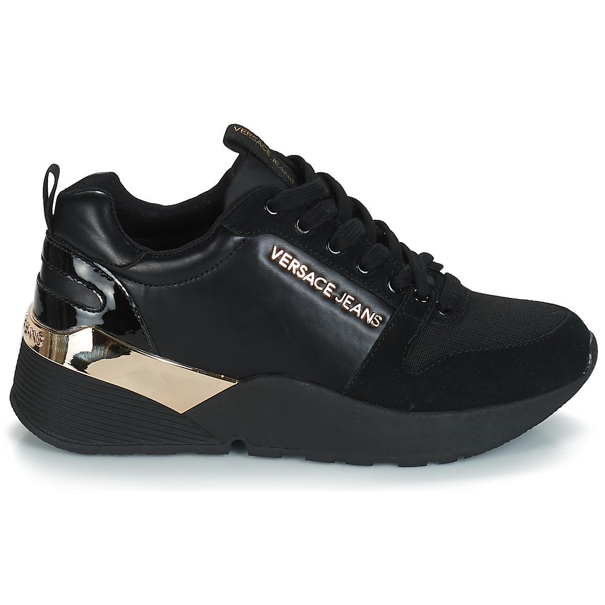 versace trainers black and gold