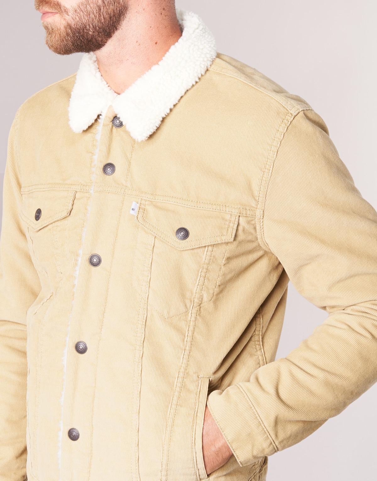 levis sherpa jacket beige