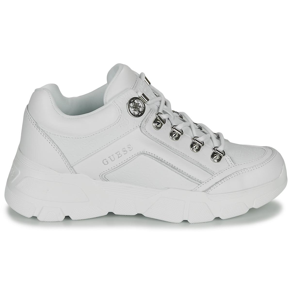 ladies white guess trainers