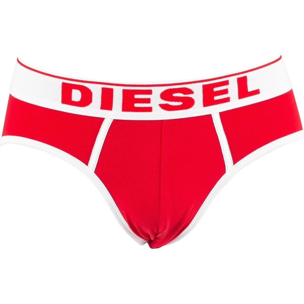 DIESEL Men's Andre 3 Pack Cotton Stretch Briefs, Blue Men's Knickers