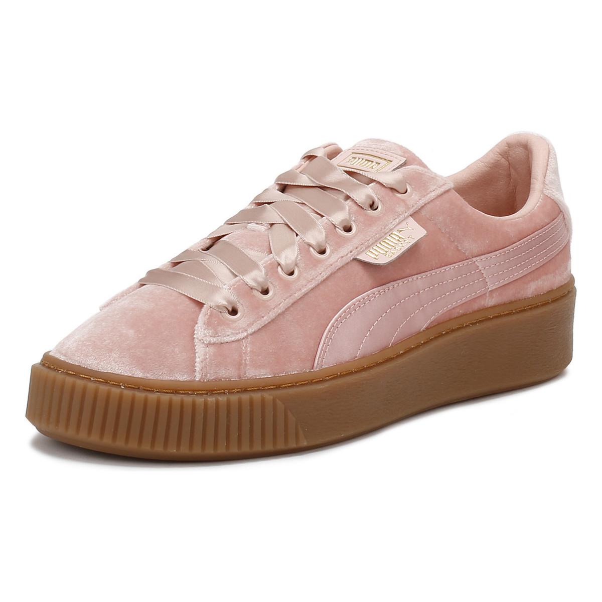 puma pink velvet shoes