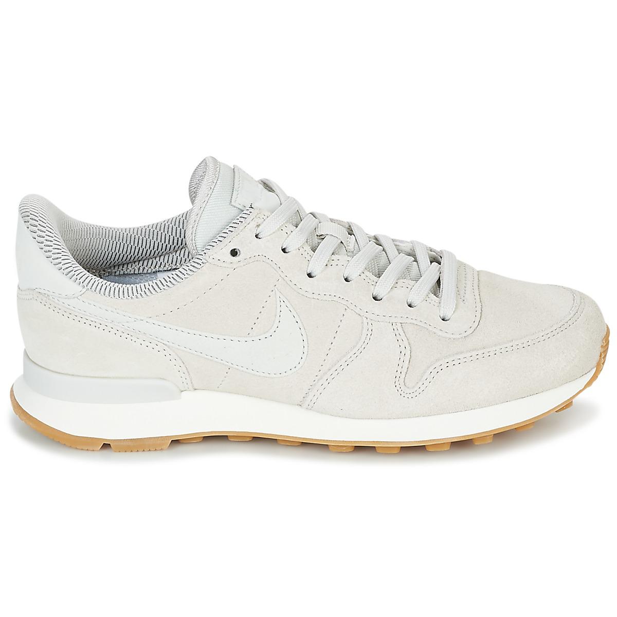 nike internationalist trainers in beige