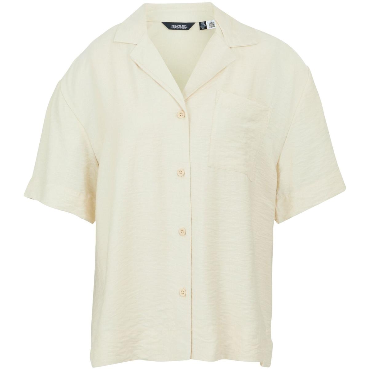 Chemise Regatta Femme Rouge Manches Courtes Boutonnée - Taille 16 - 100% Coton