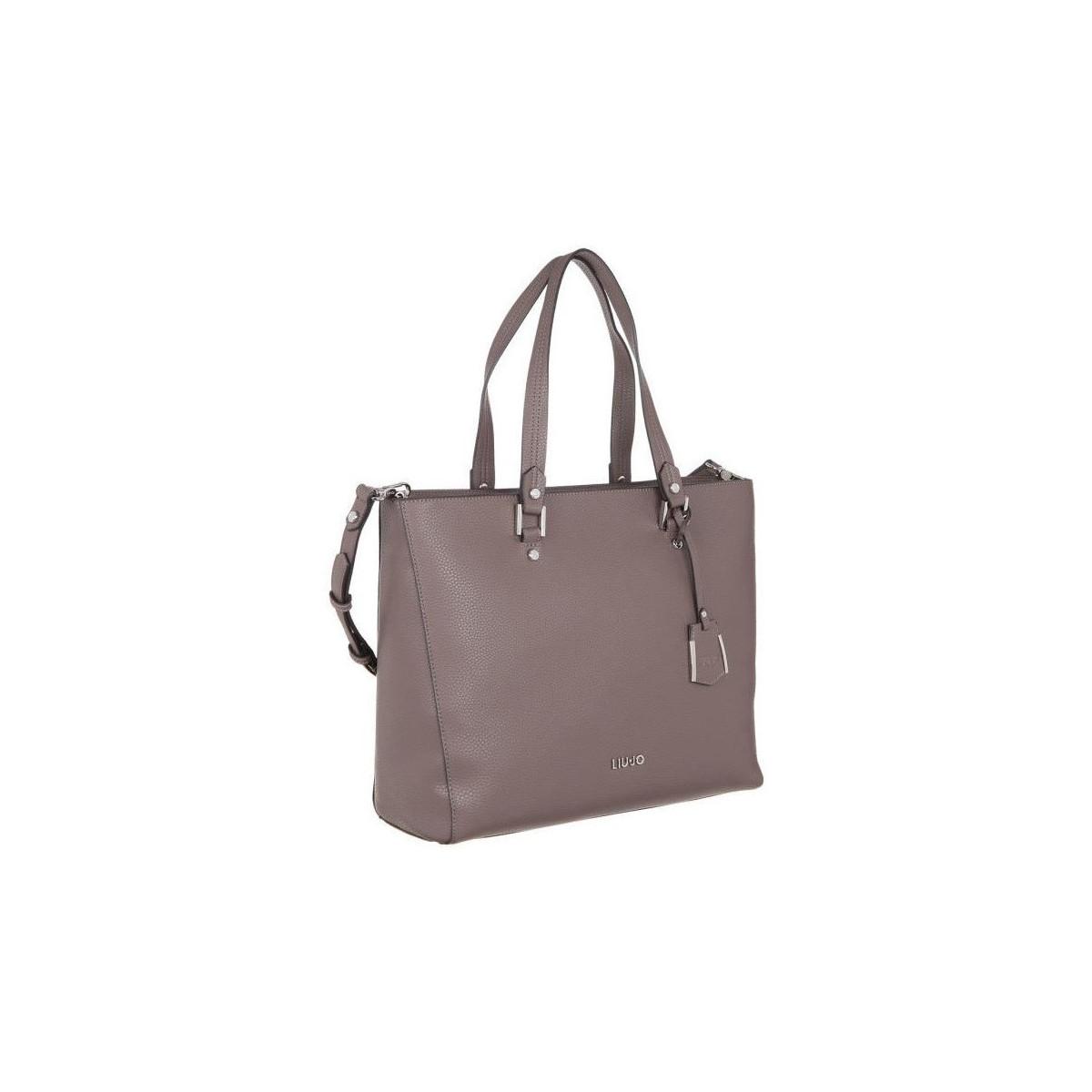 Cuir Femme Femmes En Pour Sac Metallic Homme L Doré 81306 Coloris Liu Jo Main Cabas Beige A u5KJc3Tl1F