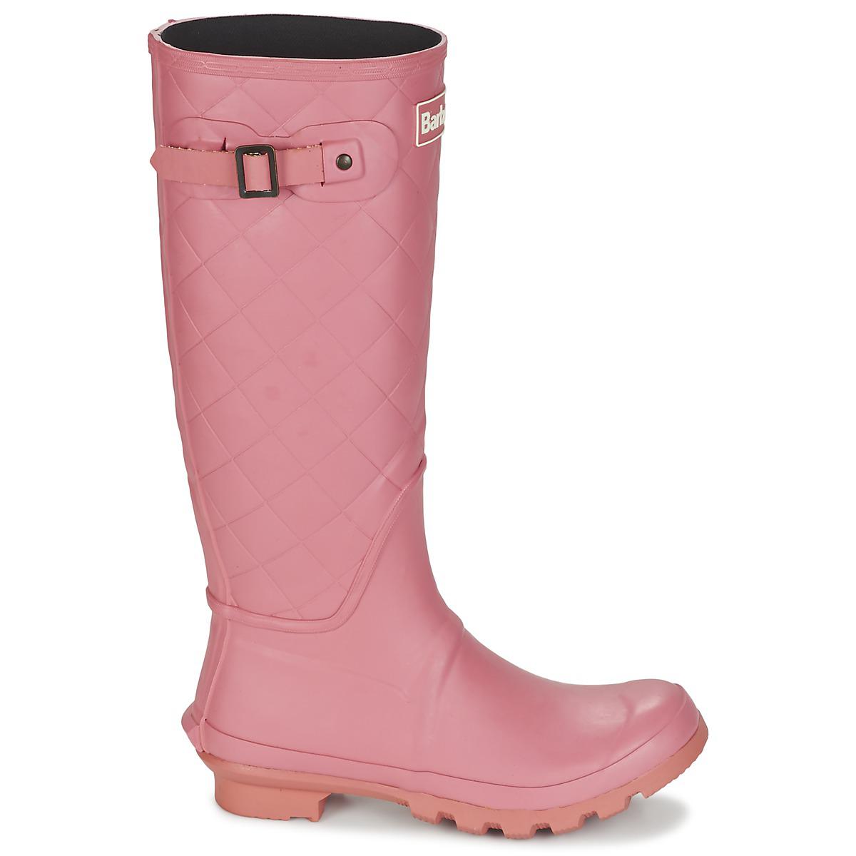 Barbour Setter Wellington Boots in Pink 