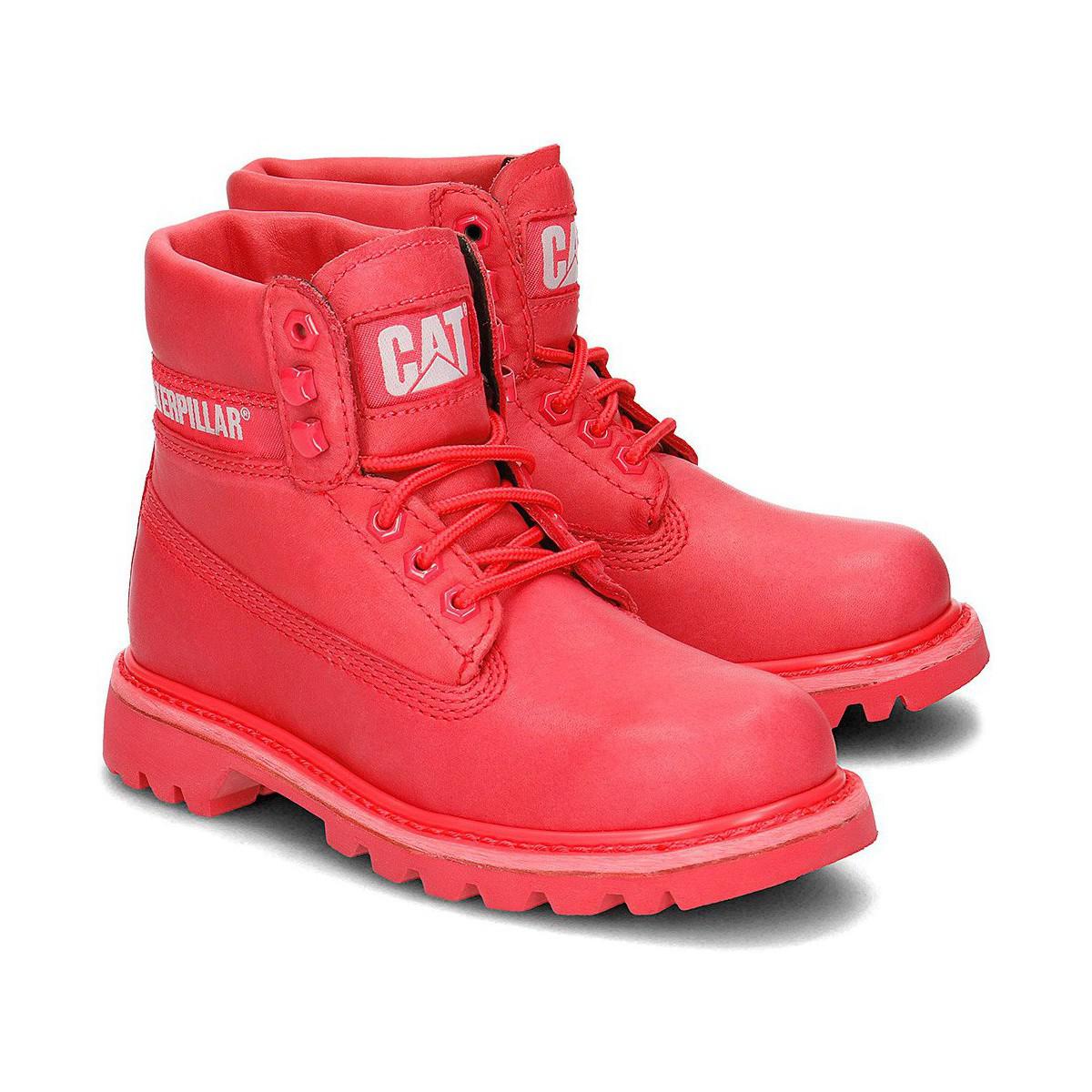 red caterpillar boots