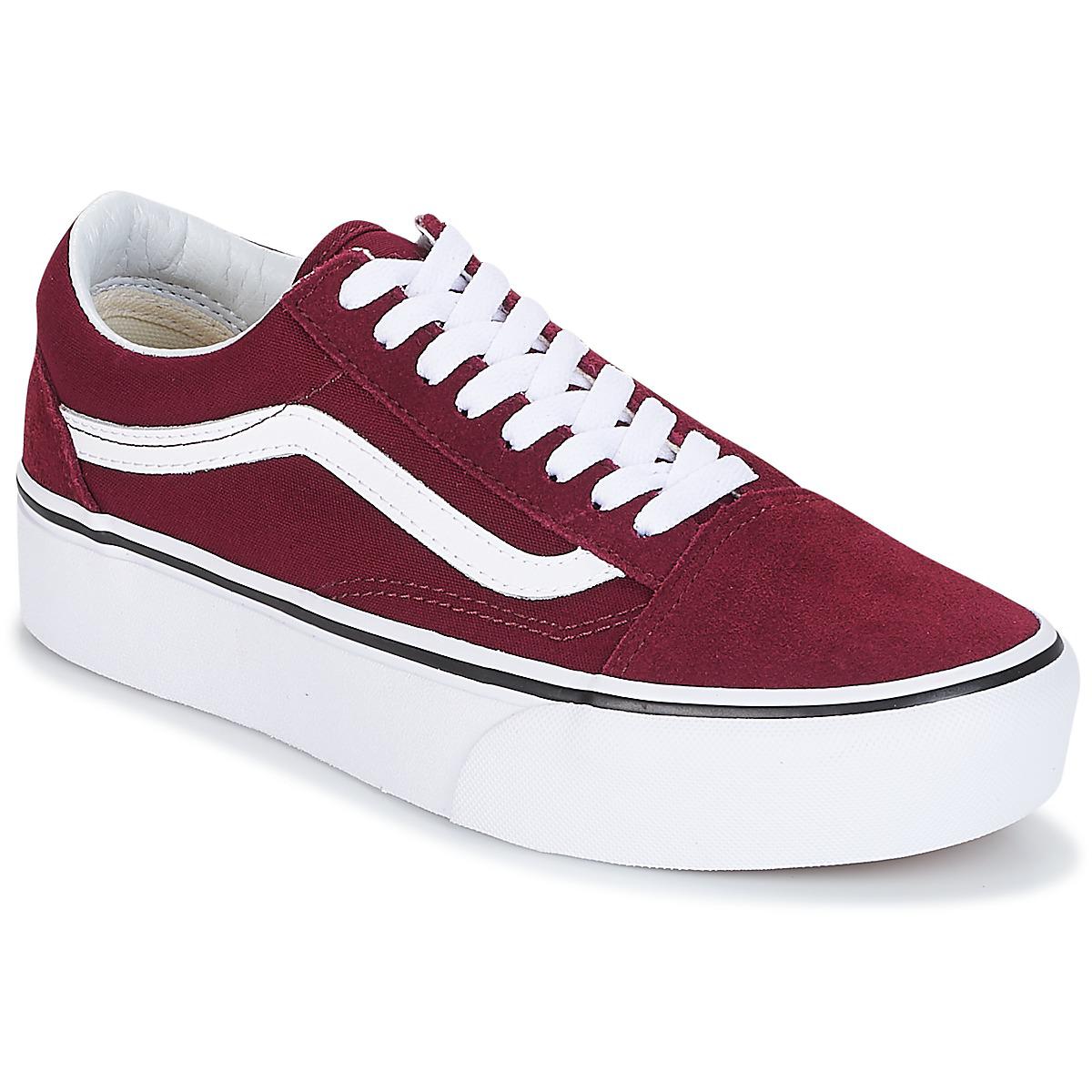 vans platform old skool red