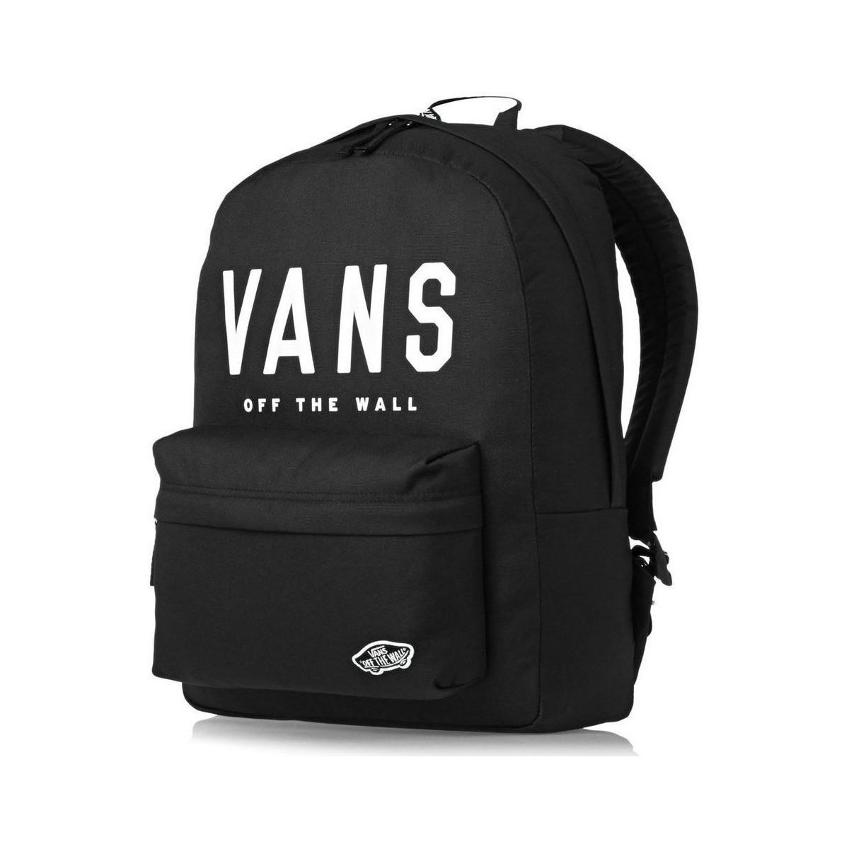 vans sporty realm black checkerboard backpack