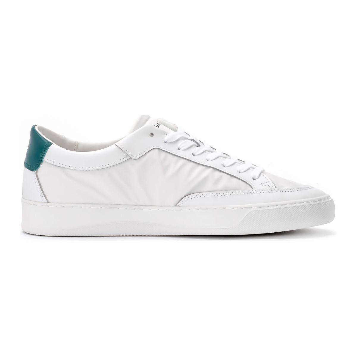 Date Synthetic Sneaker Jet White Leather And Iridescent Nylon Men's ...