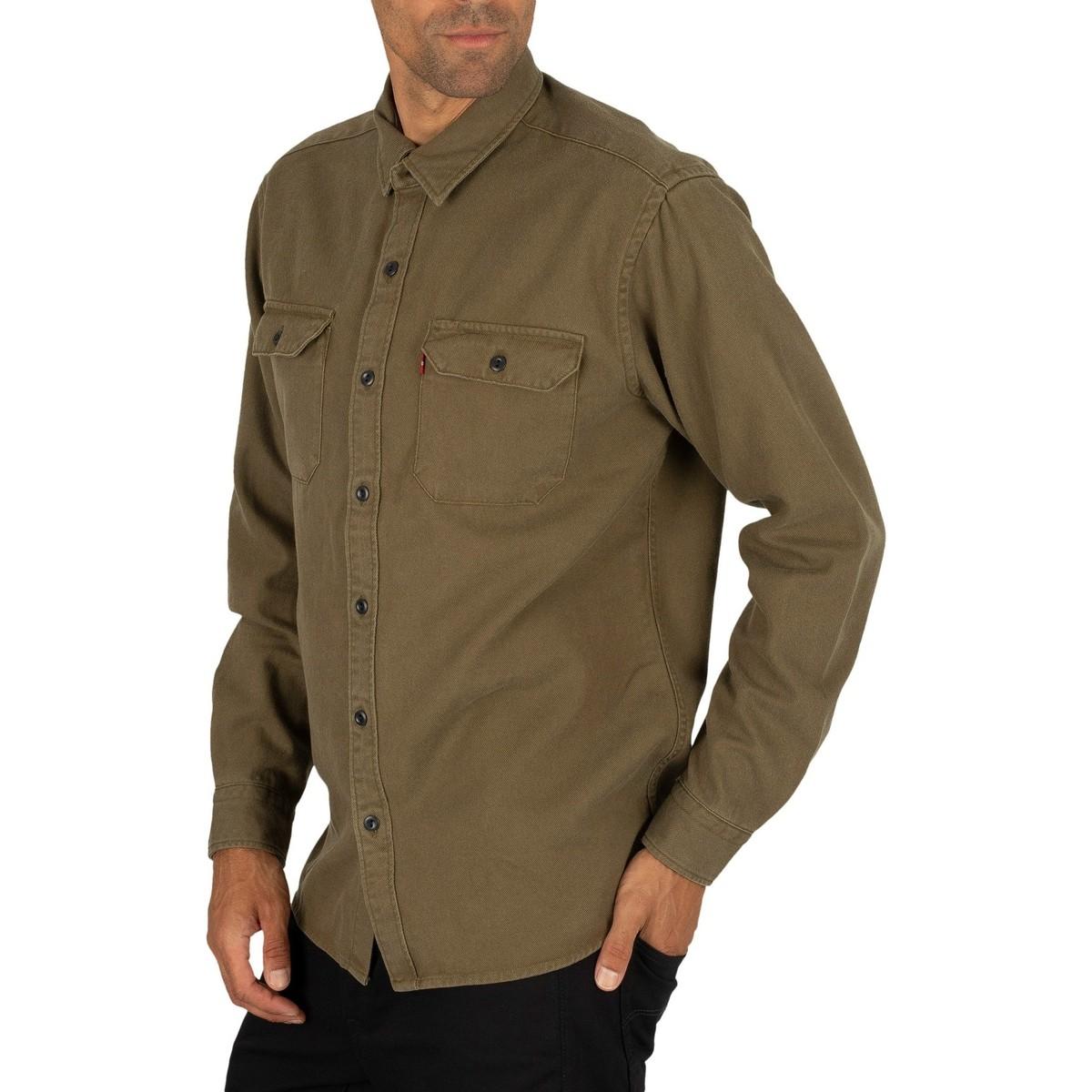 Levi's Cotton Jackson Worker Shirt in Olive Night (Green) for Men - Lyst