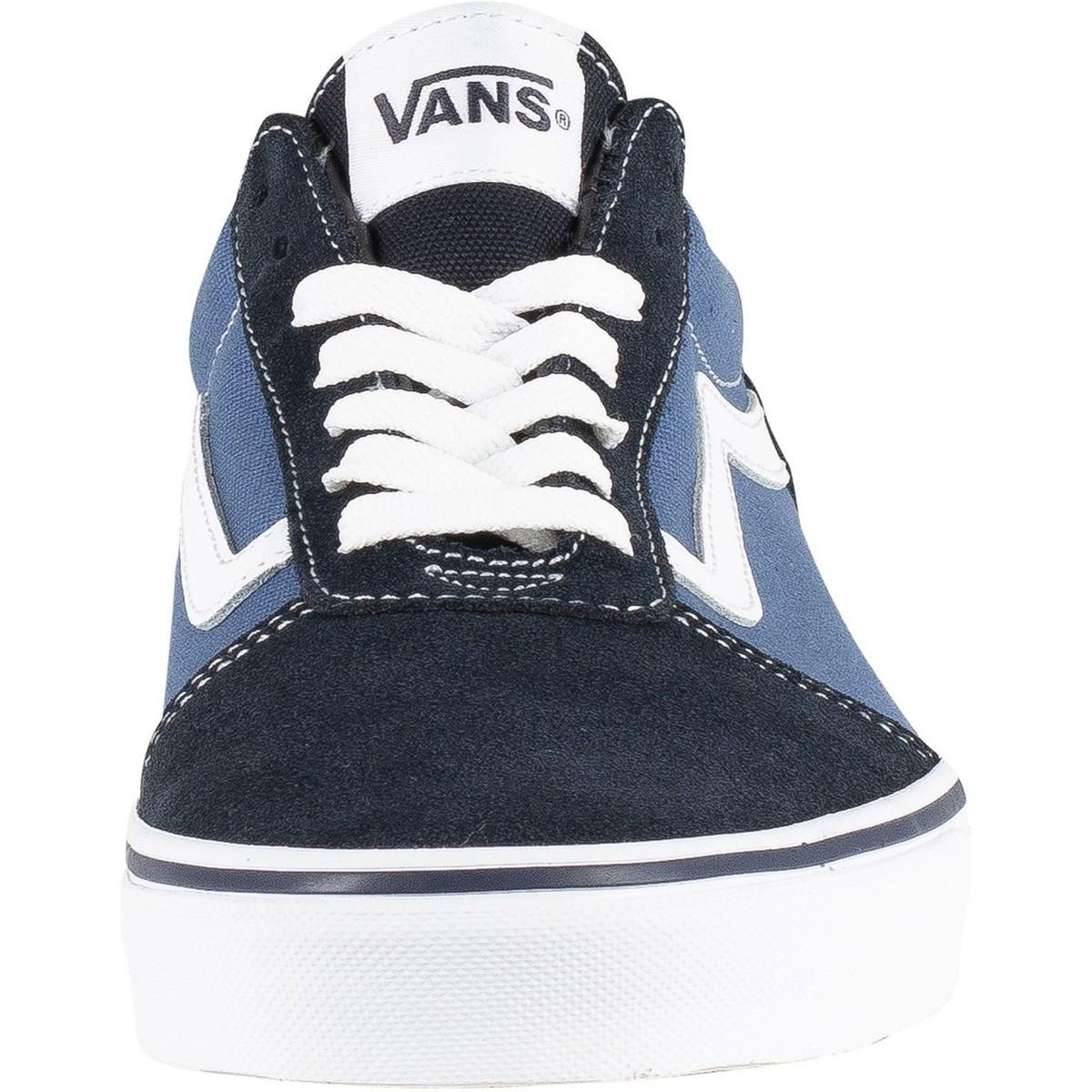 vans ward suede canvas navy