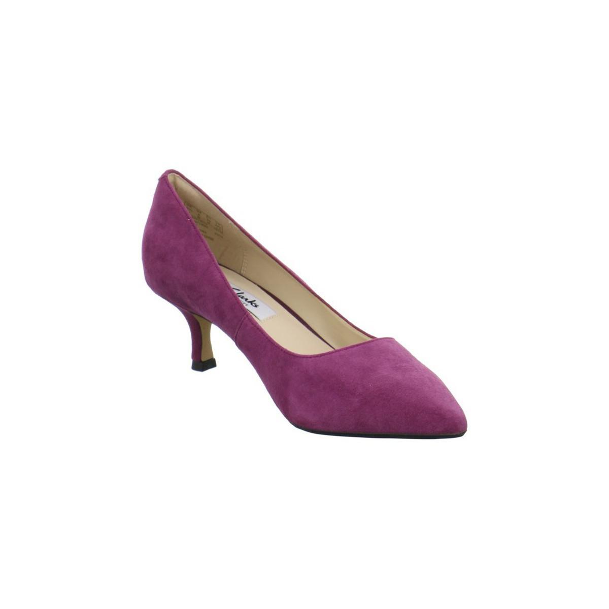 clarks purple court shoes