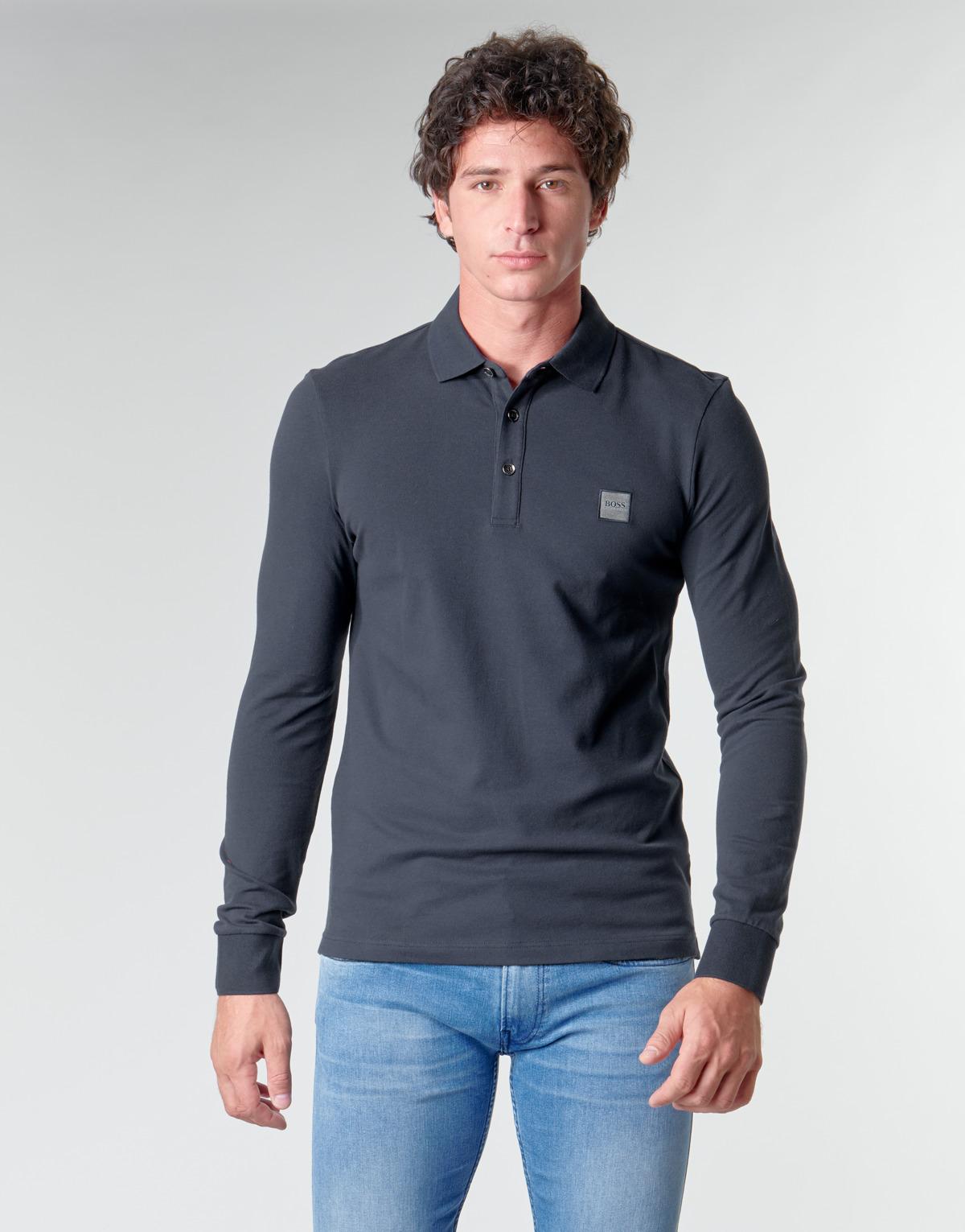boss polo lange mouw