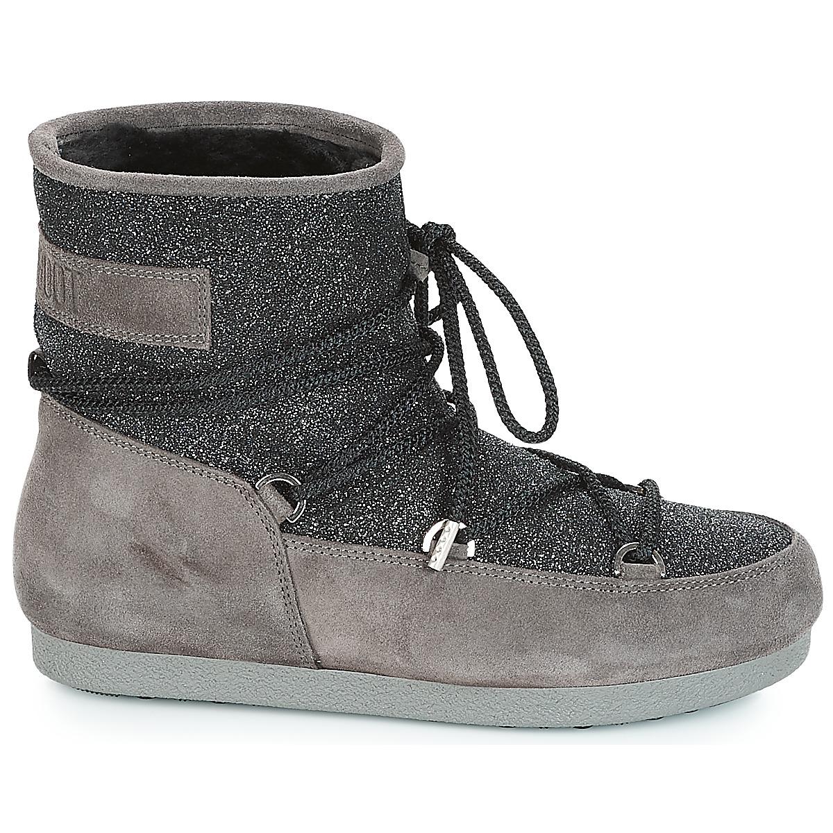 moon boot far side low suede glitter