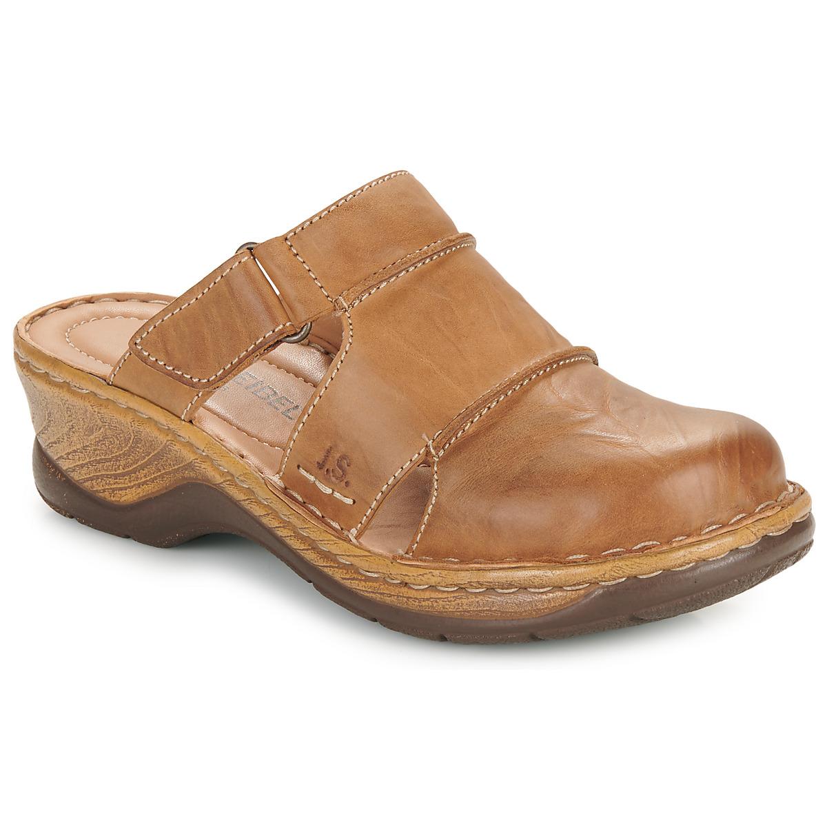 Sabot St.Tropez 68 Josef Seibel - Beige Et élégant, Talon Bloc 5,5 Cm - 10