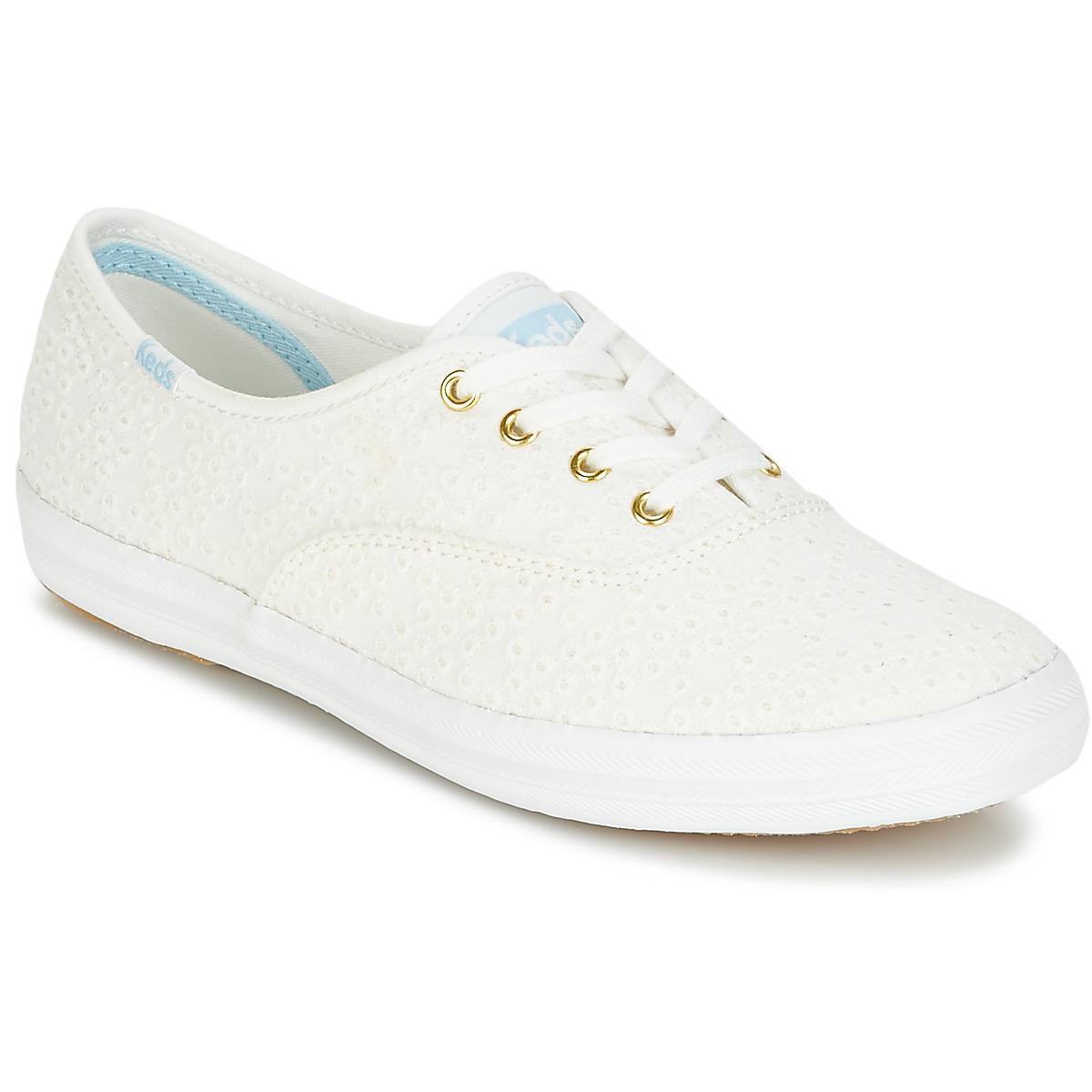 keds champion eyelet white