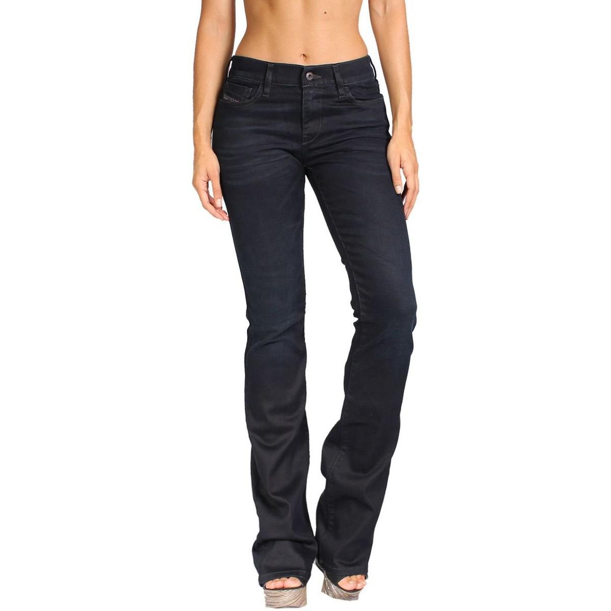 DIESEL Denim - Women's Jeans Bootzee-st 608y - Regular Slim Bootcut Women's  In Blue - Lyst