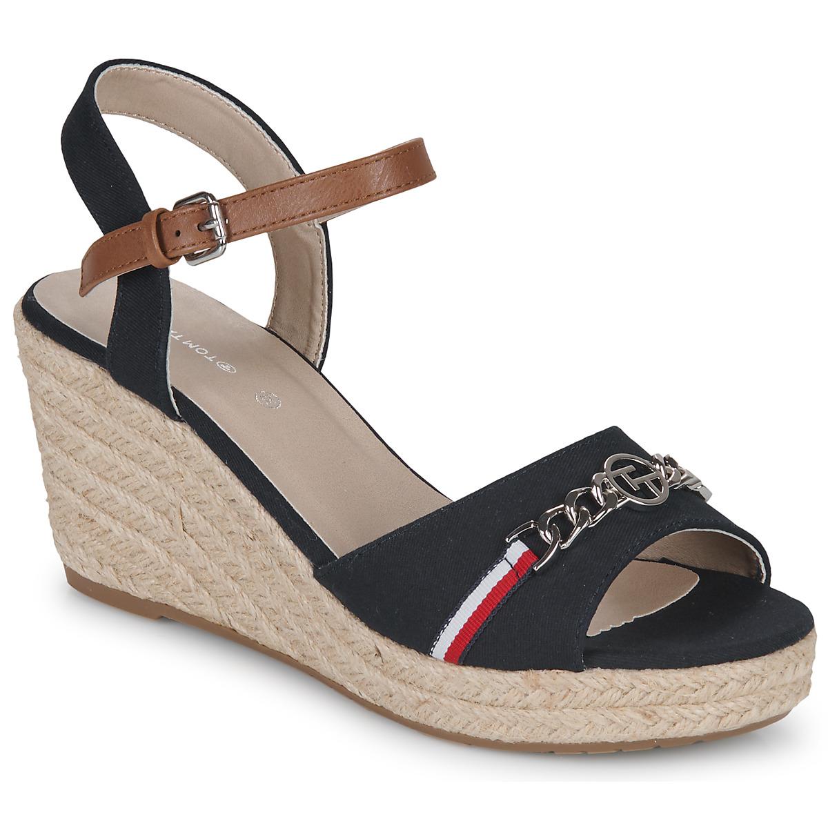 TOM TAILOR Damen Sandale 3297004 – Einfarbige Schnallen-Sandalette Für Schmale Füße – Perfekt Für Den Sommer