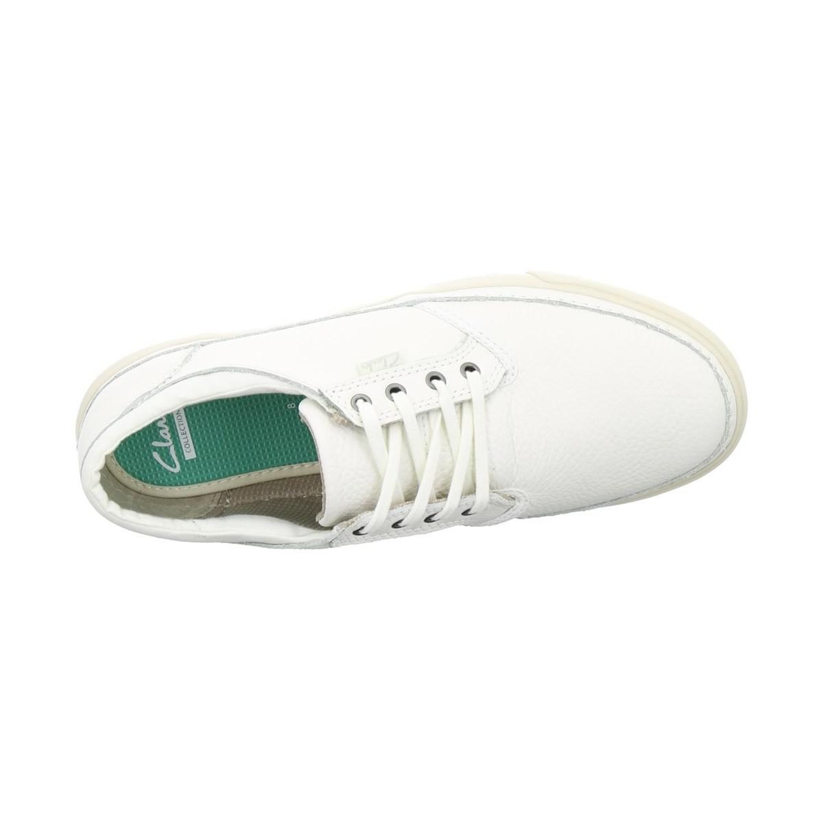 clarks torbay craft white sneakers
