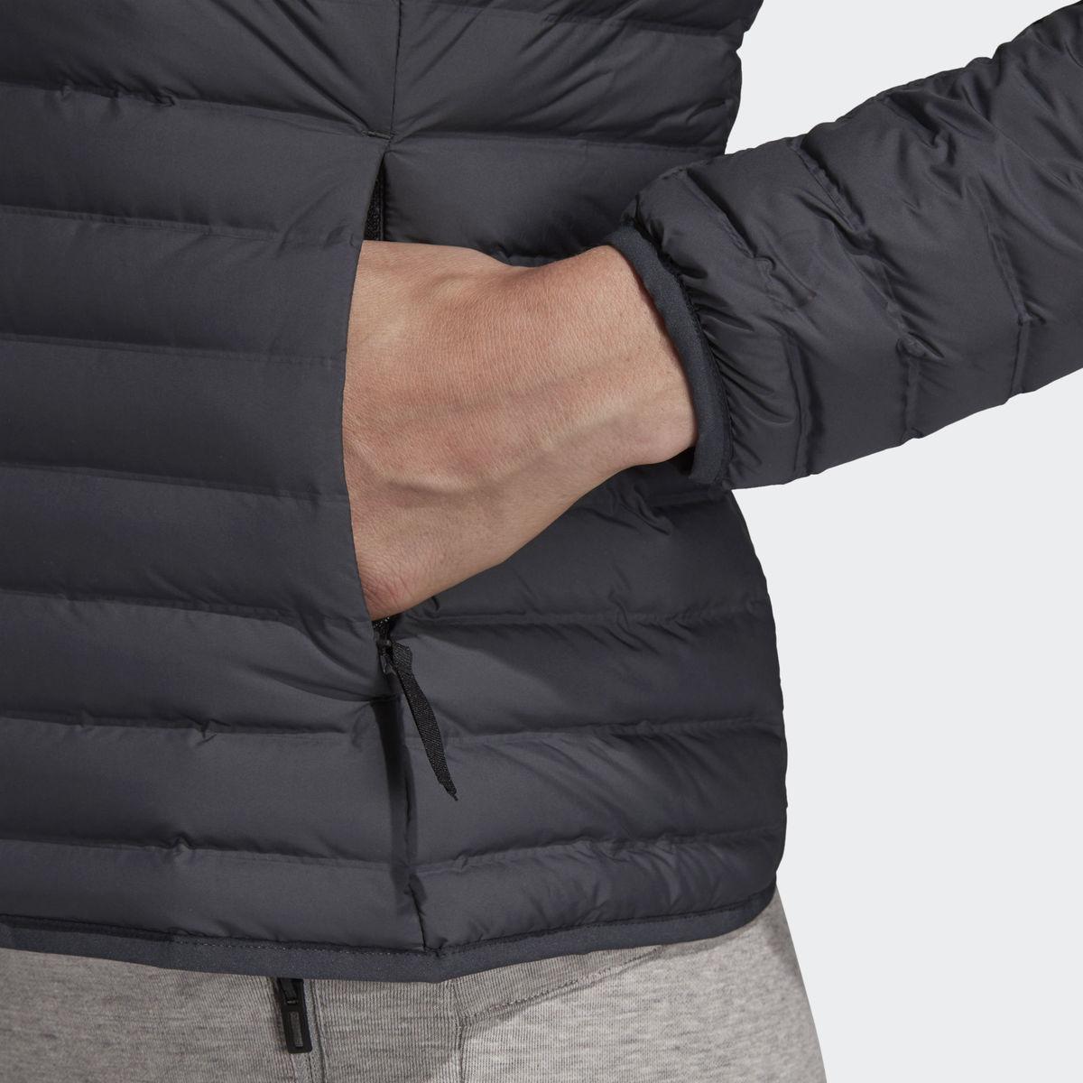 adidas Donsjas Varilite Soft Capuchonjack in het Grijs - Lyst