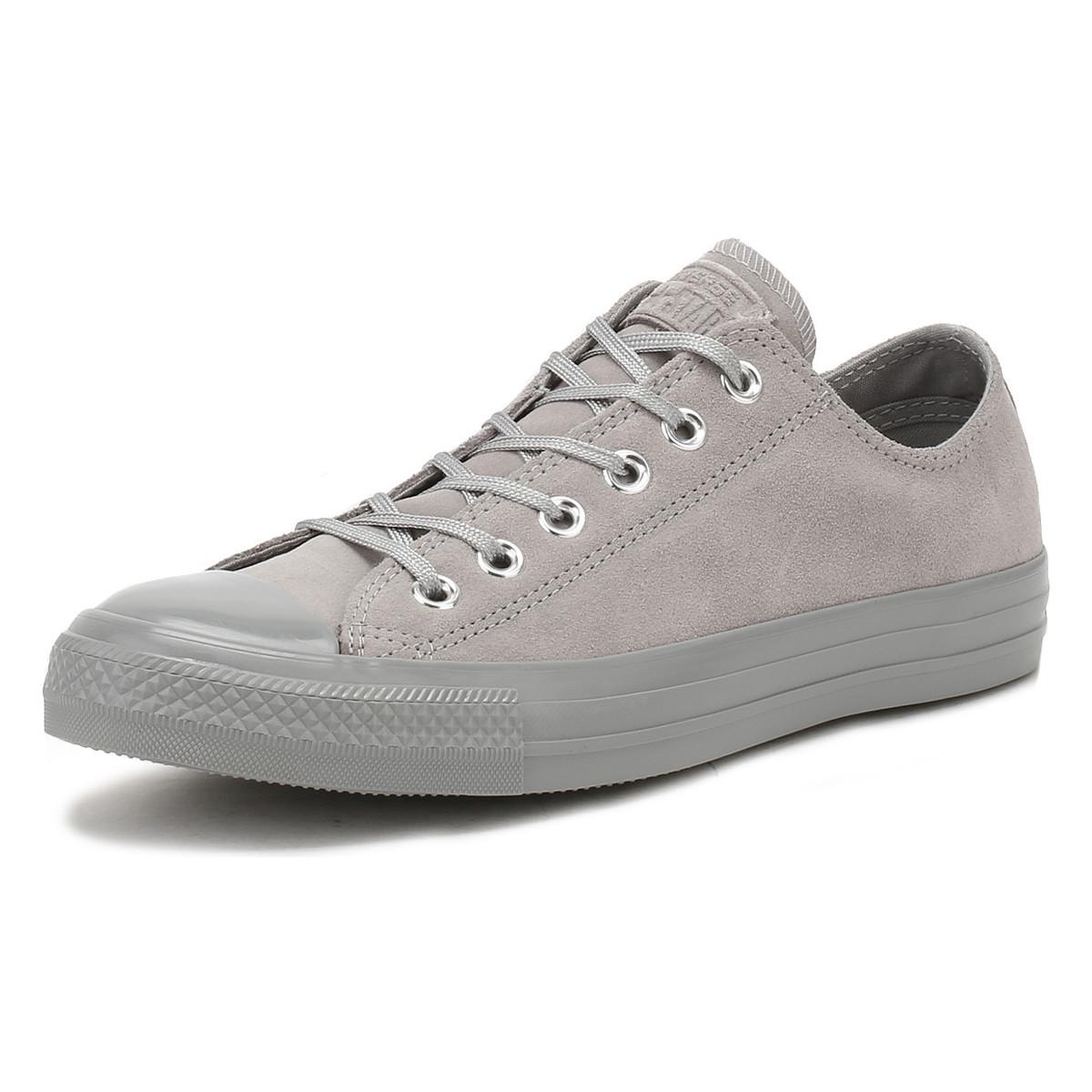 converse all star low leather trainers porpoise vapour pink