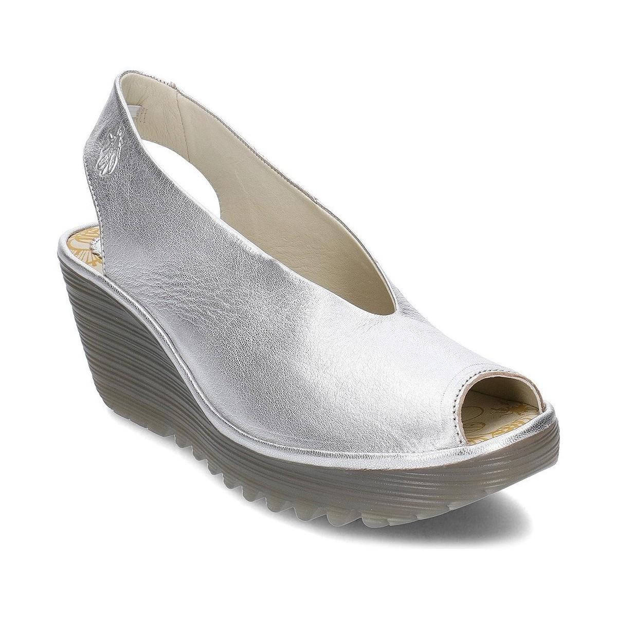 fly silver sandals