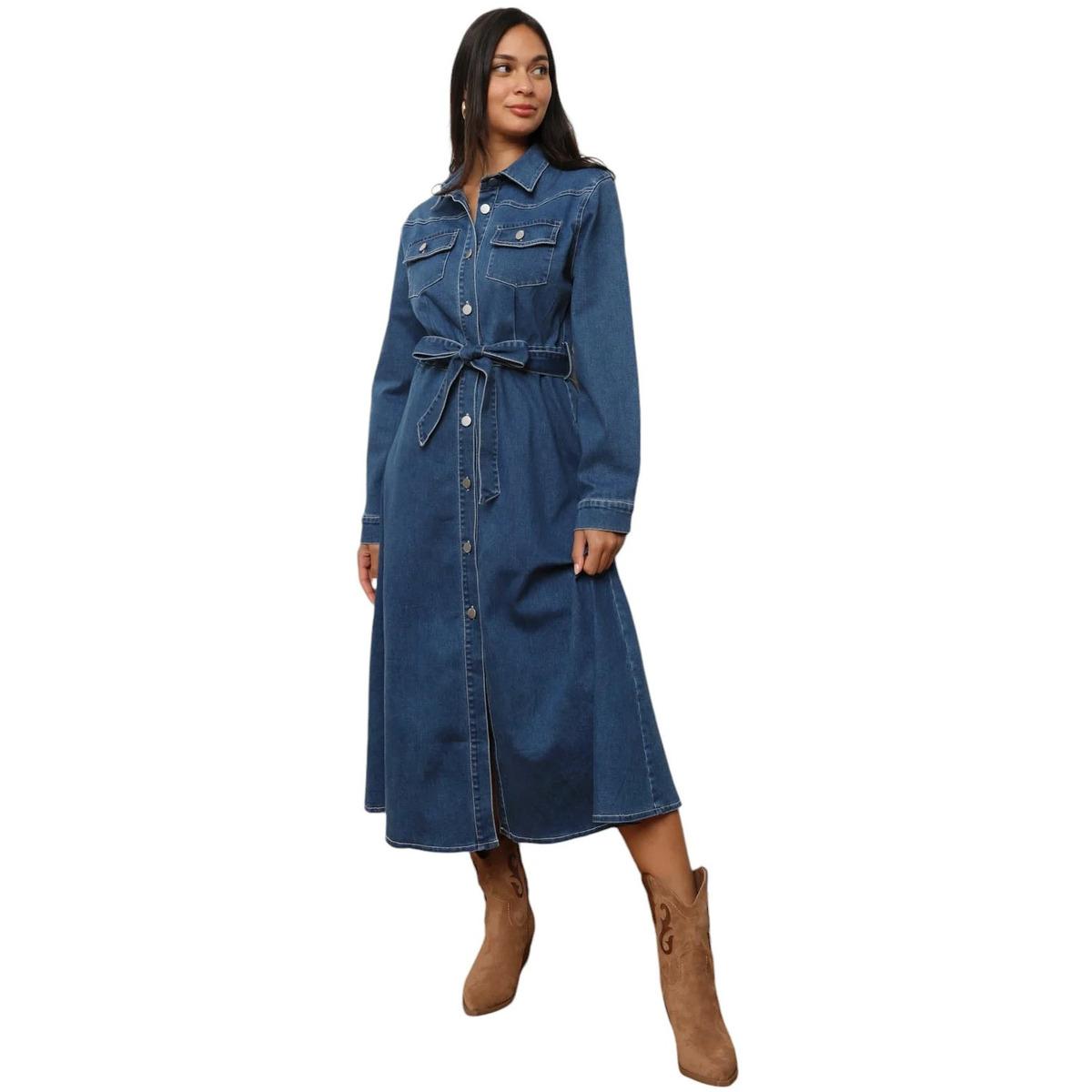 Robe 72441 P170047 La Modeuse en coloris Bleu Lyst