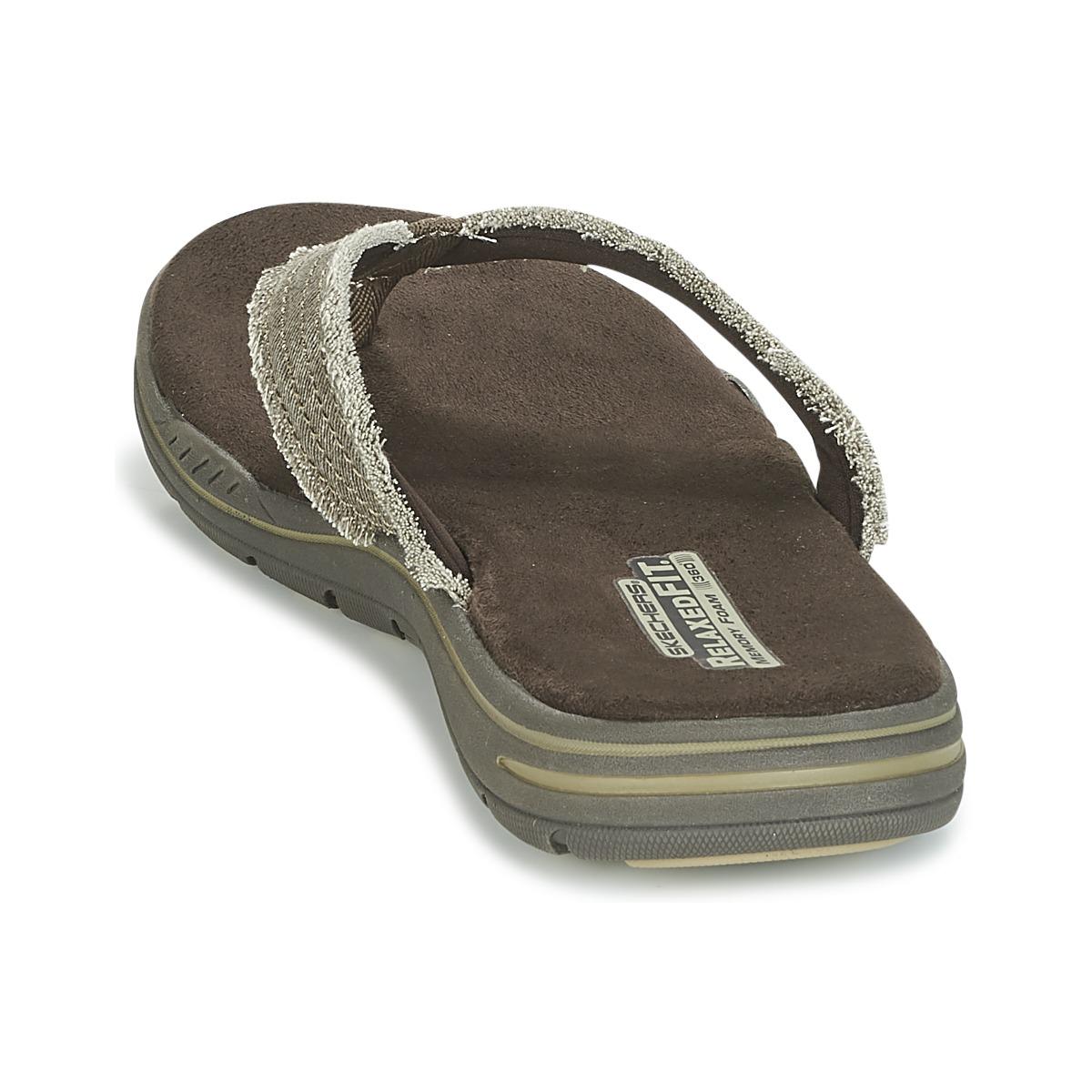 Skechers Evented Flip Flops / Sandals (shoes) in Brown for