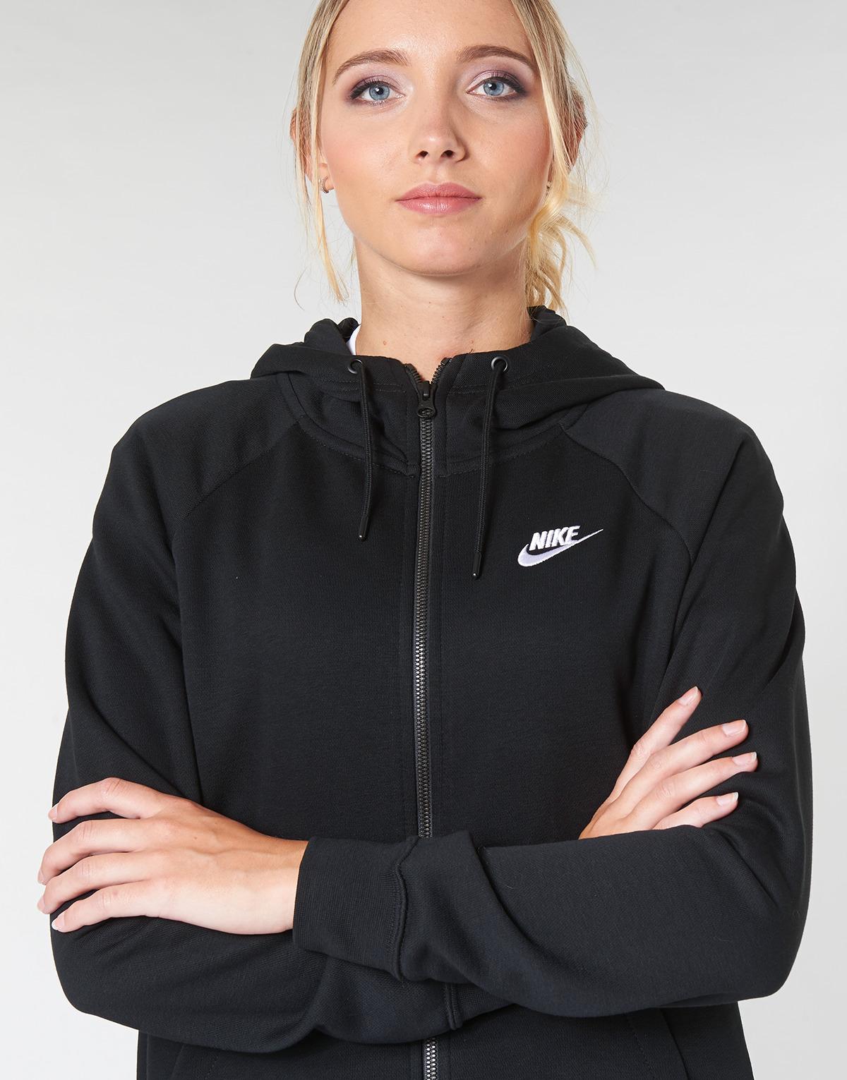 Nike W Nsw Essntl Hoodie Fz Flc Women's Sweatshirt In Black - Save 11% -  Lyst