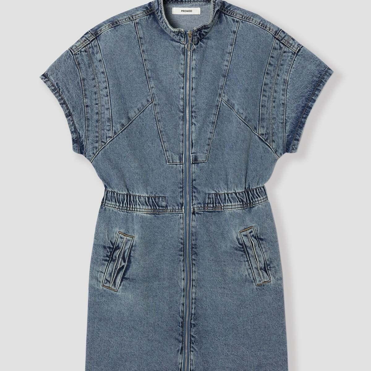 Promod Robe Chemise En Jean Femme Robe Robe Courte En Jean Promod