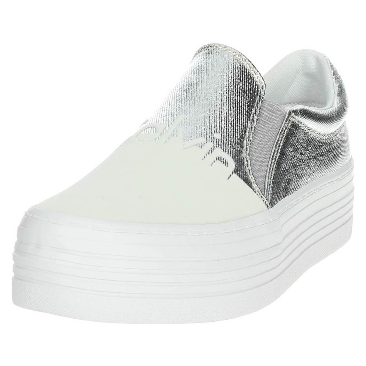 calvin klein white slip on shoes