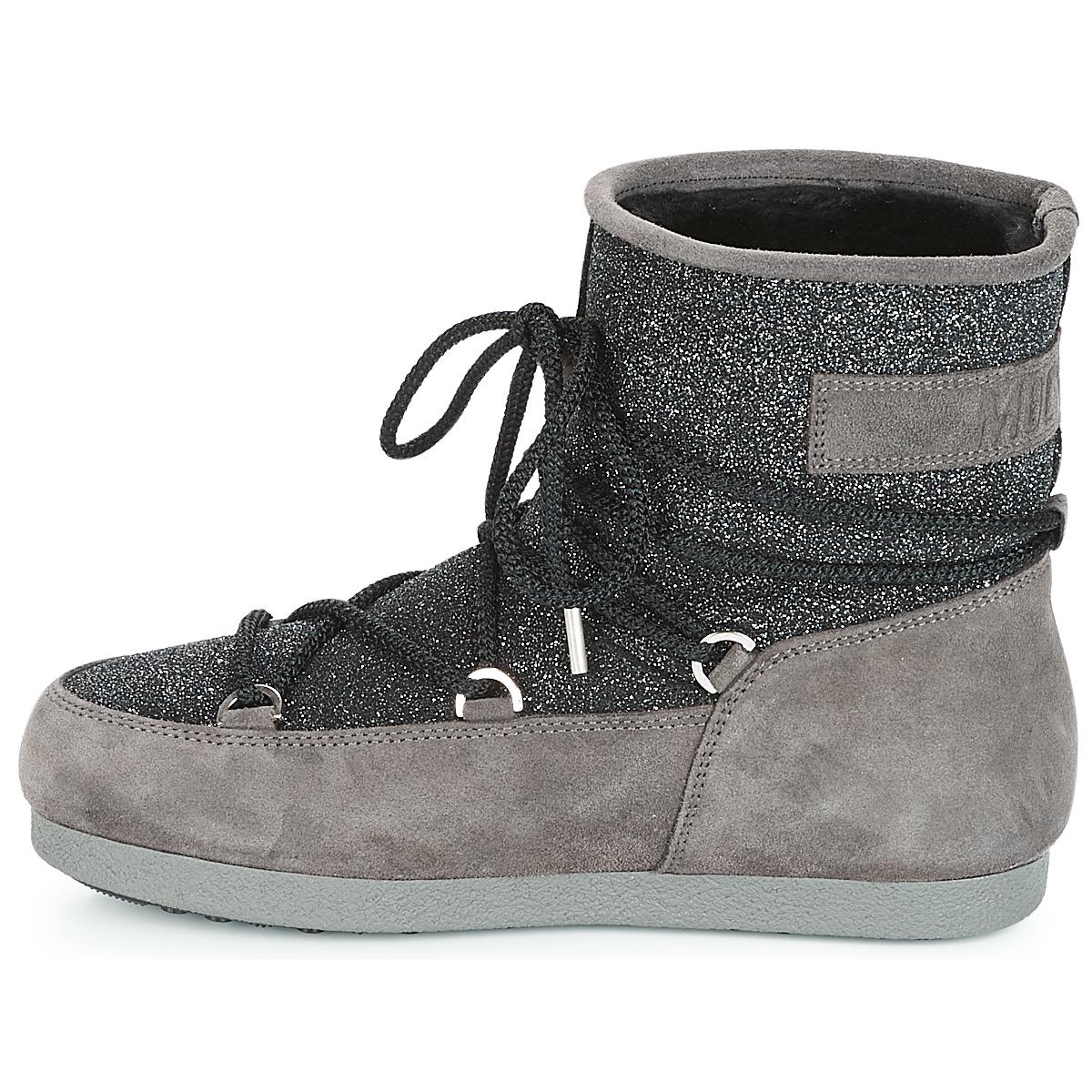 moon boot far side low suede glitter