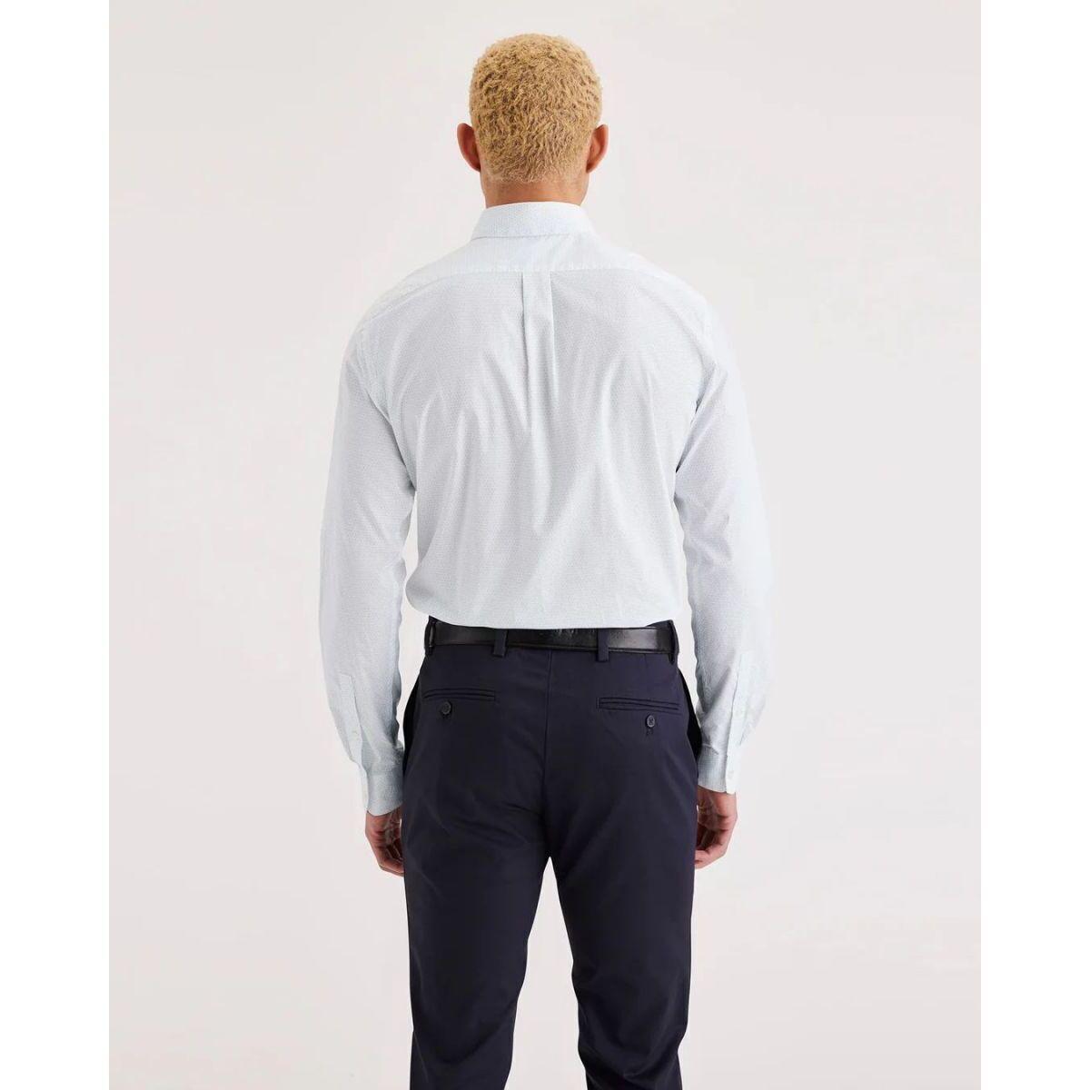 Chemise Homme DOCKERS Grise, Rouge Et Blanche à Carreaux - Taille L, Coton, Occasion Excellent état