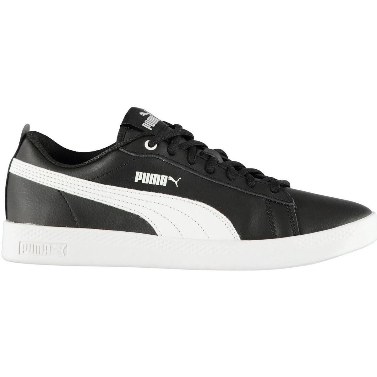 puma smash leather trainers ladies