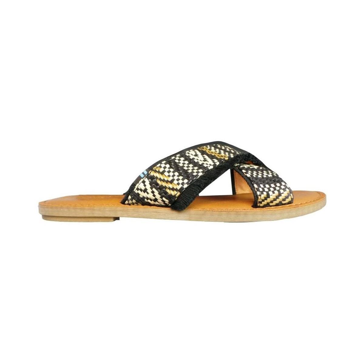 toms black geometric women's viv sandals