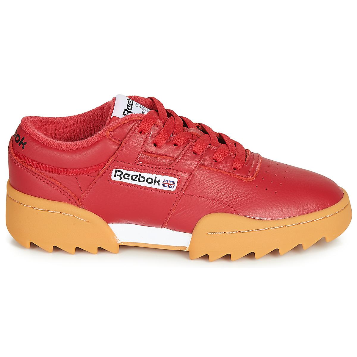 Reebok Leather Classic Workout Ripple Og Trainers Red Reebok Leather Classic Workout Ripple Og Trainers Red