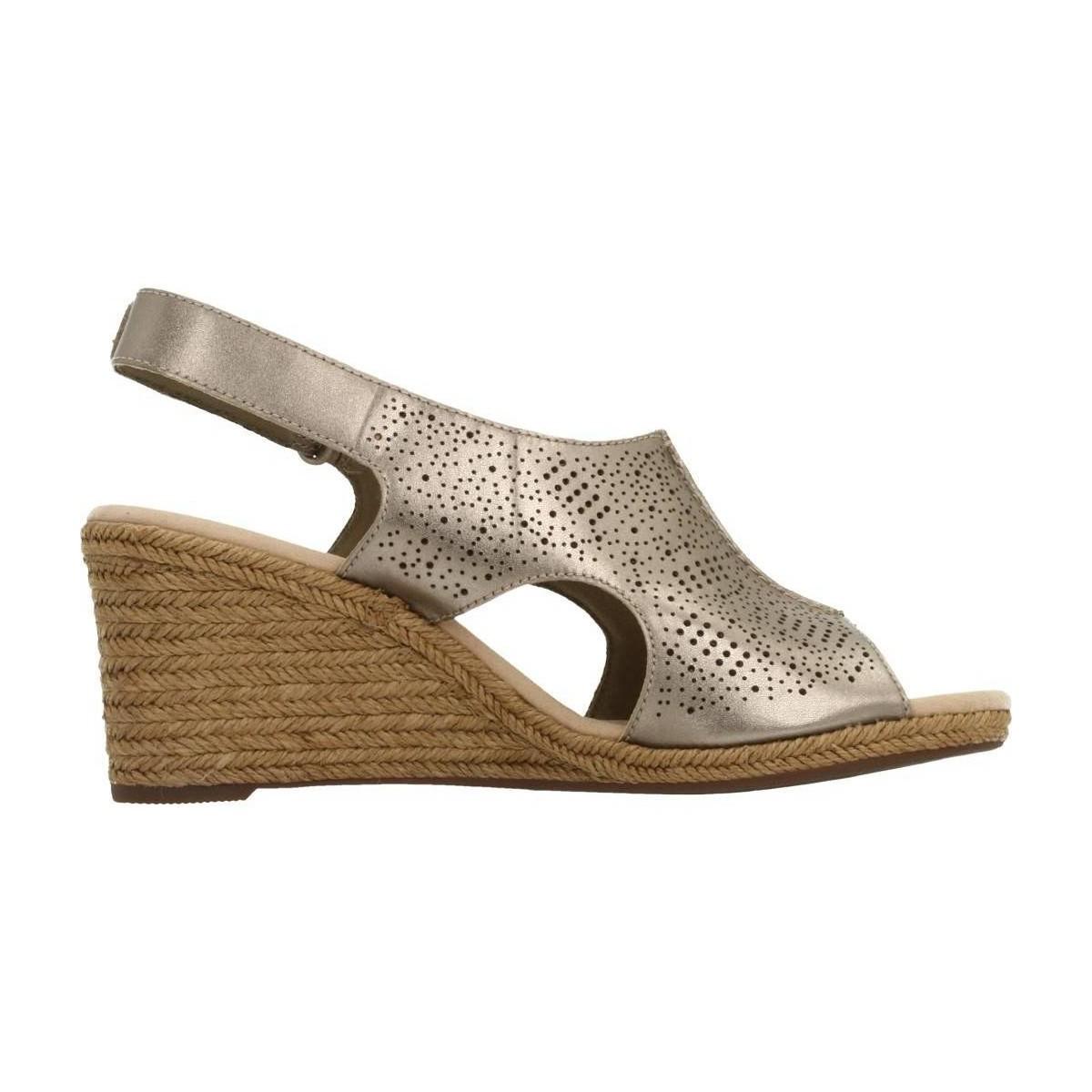 clarks lafley rosen espadrille wedge sandal