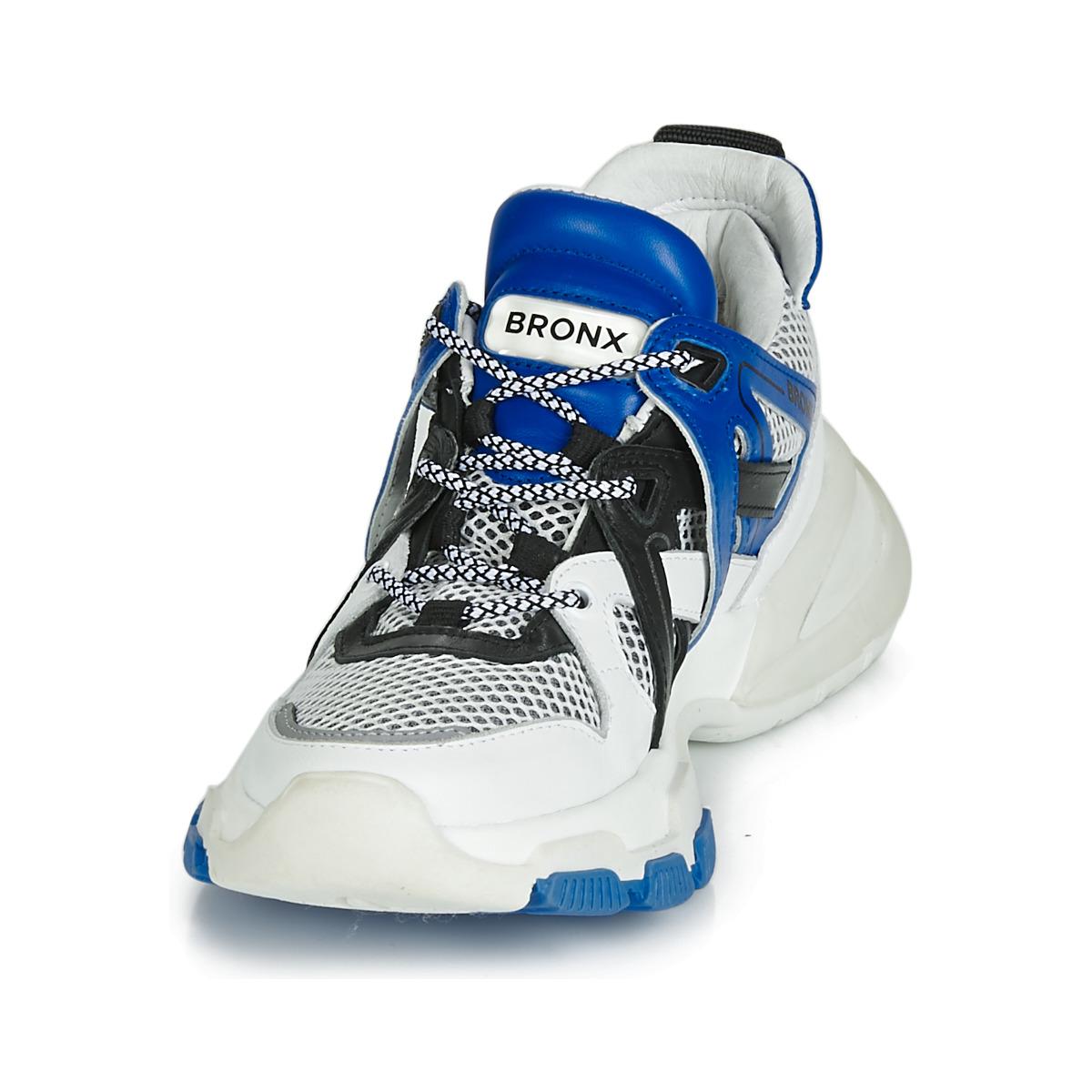 Bronx Tayke-Over leren chunky sneakers off white/zwart - Schoenen.nl