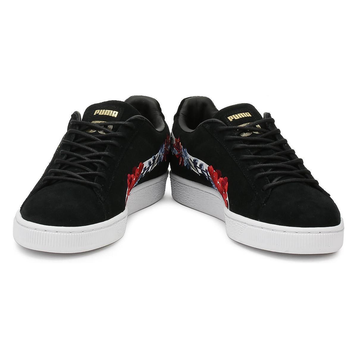 puma suede black womens