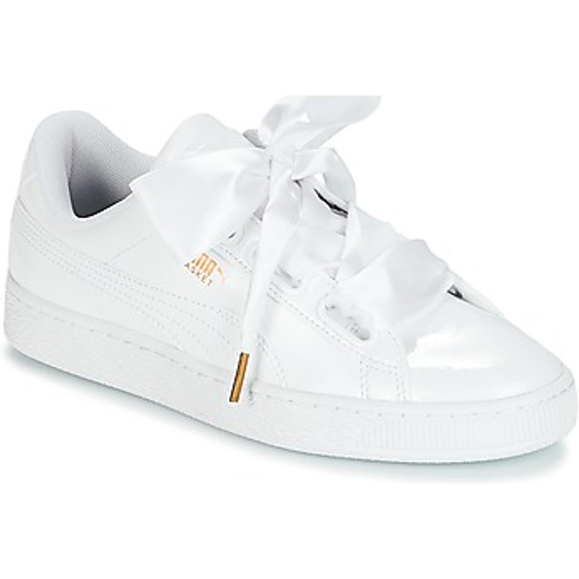 puma basket heart patent blanche